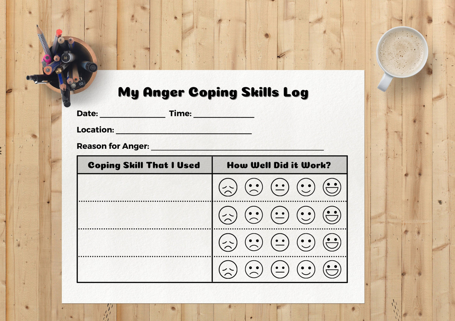 Anger Management Skills for Kids, Social Emotional Learning Worksheets, Activities, Education, Mental Health (Digital Printable)