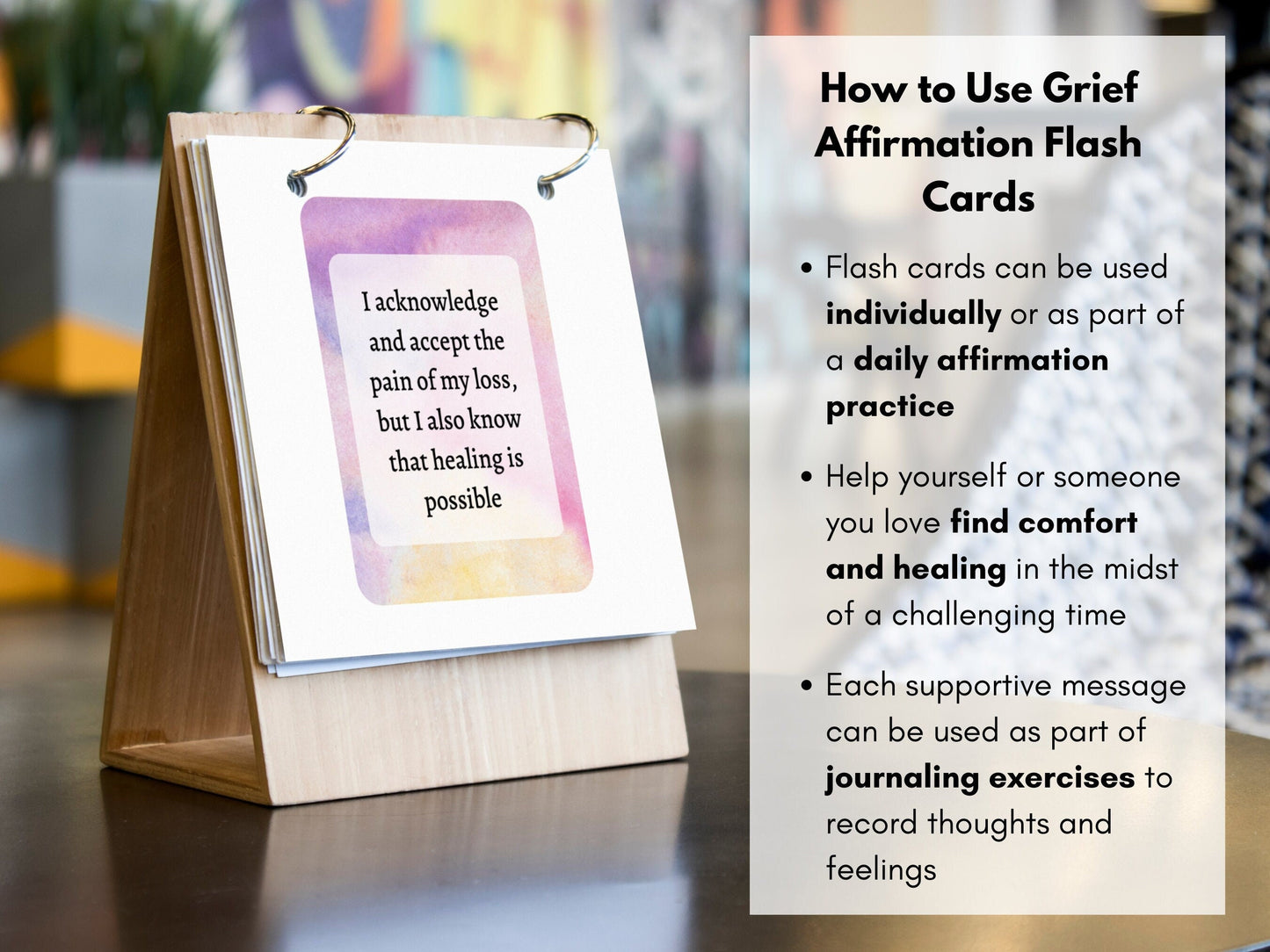 Grief Affirmation Flashcards, Grief and Loss Worksheets, Narrative Therapy, Mental Health Worksheets, Therapy Tools (DIGITAL PRINTABLE)