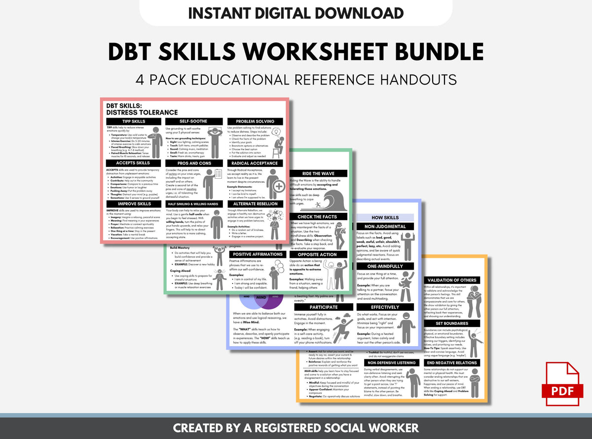 Dbt Tools.pdf DBT Skills Worksheets Bundle Set (Digital Printable) – CognicHealth