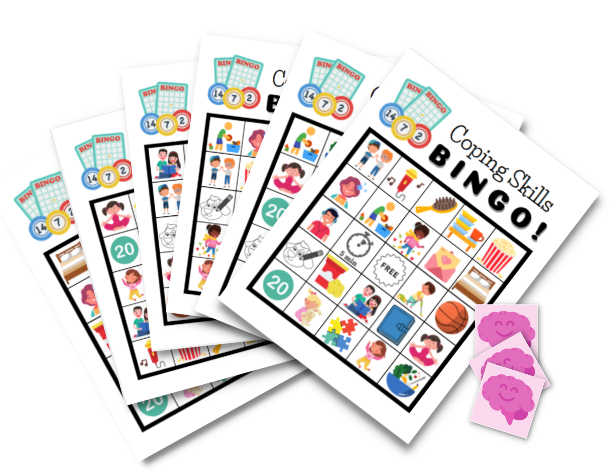 Coping Skills BINGO Party Game Kit for Kids (Digital Printable) –  CognicHealth