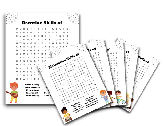Coping Skills Word Search Puzzles for Kids (Digital Printable)